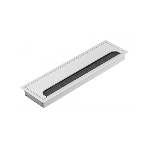 Passe câble aluminium rectangulaire 80*280 couleur Alu