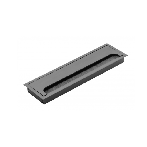 Passe câble aluminium rectangulaire 80*280 couleur Noir