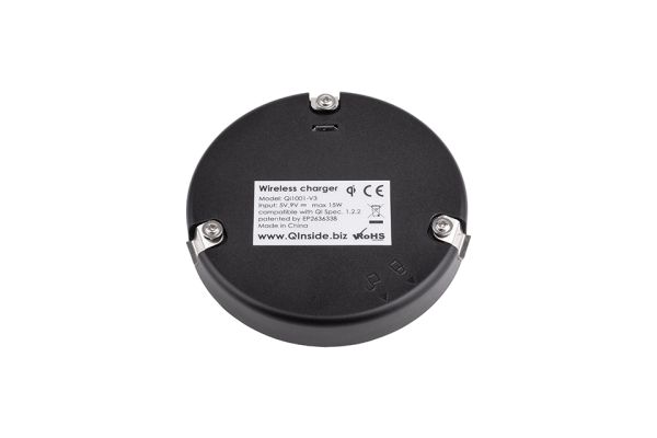 Chargeur induction encastrable sous plan (invisible) QI1001 V3 - 15 W Norme CE - 397998