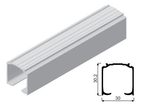 Rail pour porte intérieur coulissante ABAKOU - 2 M /compatible avec roulette 399180 ABAKOU
