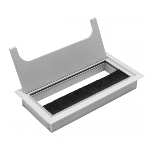Passe câble aluminium rectangulaire 80*160 couleur Alu