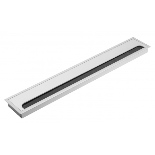Passe câble aluminium rectangulaire 80*500 couleur Alu