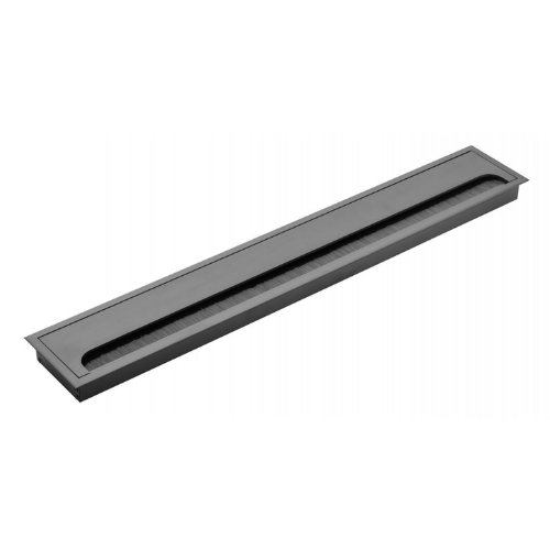 Passe câble aluminium rectangulaire 80*500 couleur Noir