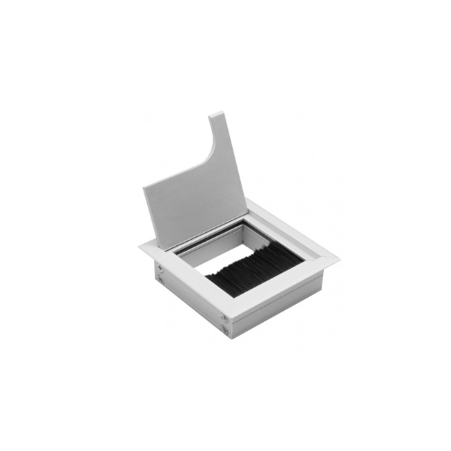 Passe câble aluminium carré 80*80 couleur Alu