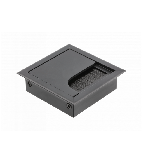 Passe câble aluminium carré 80*80 couleur Noir
