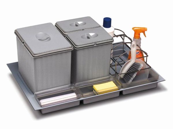 Poubelle rectangulaire ajustable dans un tiroir